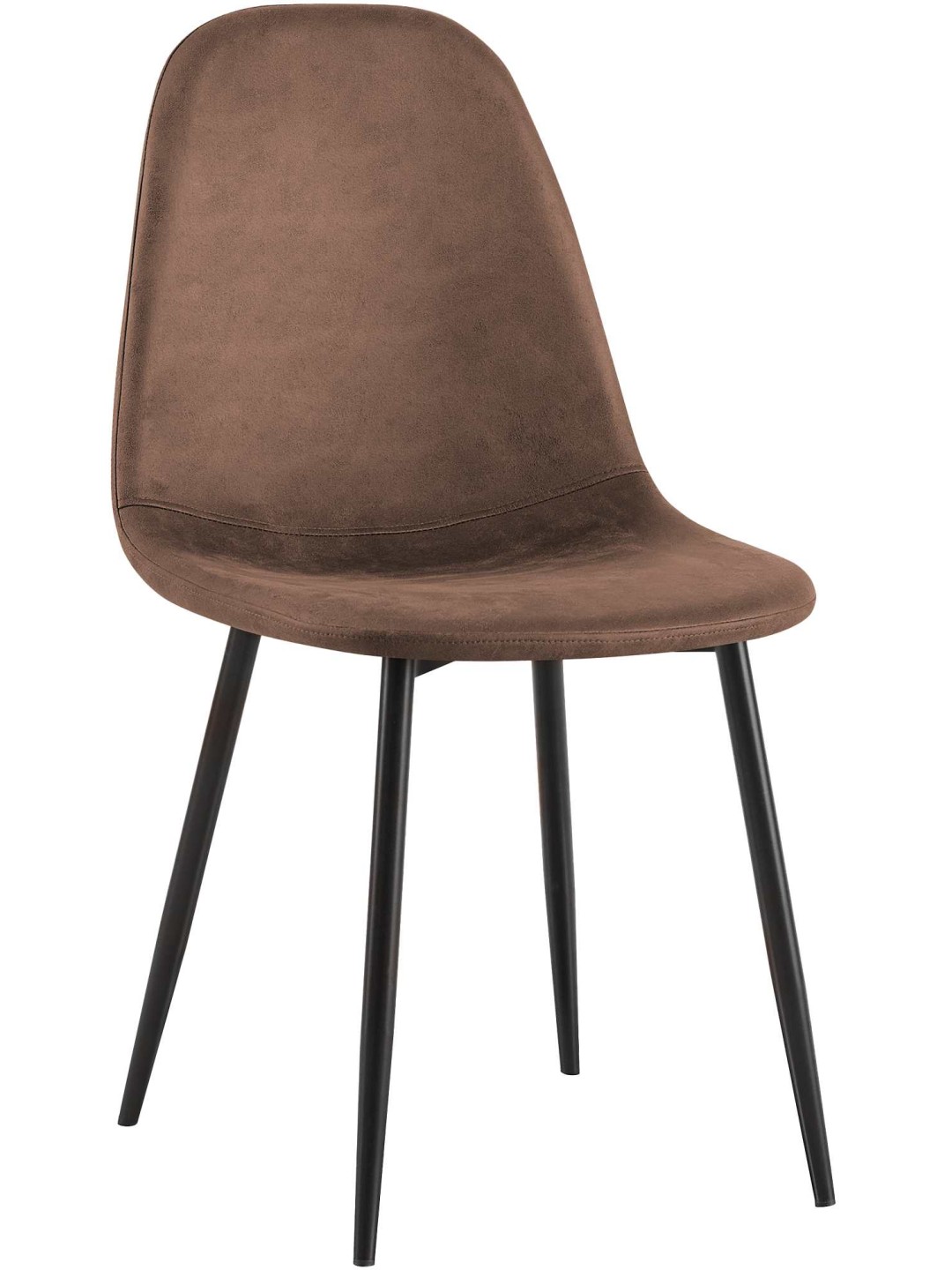 Silla de comedor vintage de piel sintética Napier, marrón