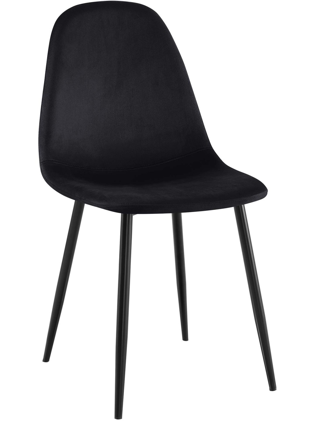 Silla de comedor de terciopelo Napier, negro