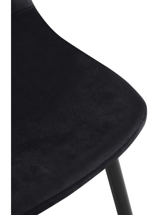 Silla de comedor de terciopelo Napier, negro Silla de comedor de terciopelo Napier, negro