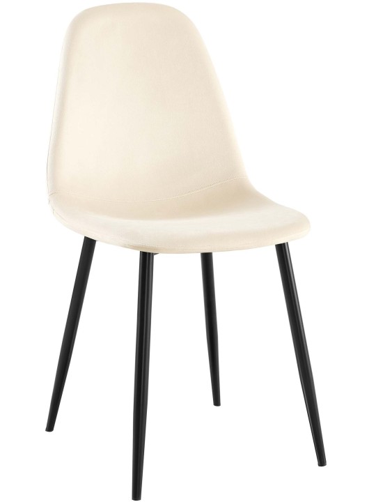 Silla de comedor de terciopelo Napier, crema Silla de comedor de terciopelo Napier, crema