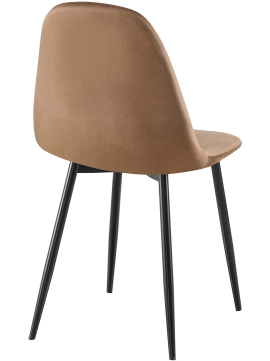 Silla de comedor de terciopelo Napier, marrón