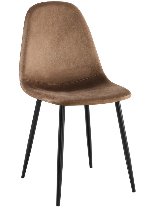 Silla de comedor de terciopelo Napier, marrón