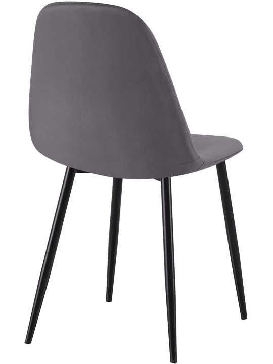 Silla de comedor de terciopelo Napier, gris oscuro Silla de comedor de terciopelo Napier, gris oscuro