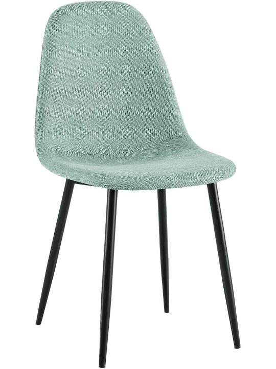 Silla de comedor tela Napier, verde claro