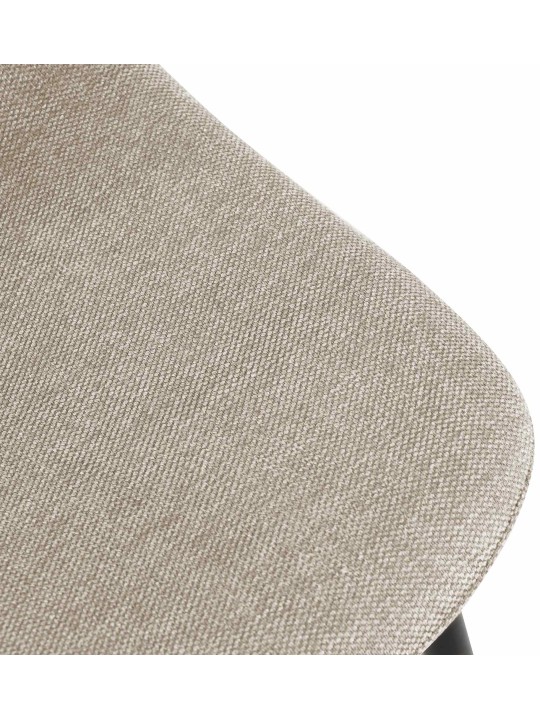 Juego de 4 sillas de comedor tela Napier, crema