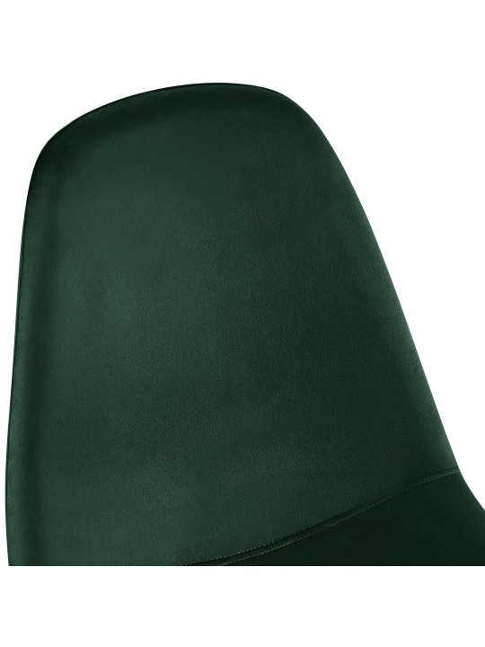 Juego de 4 sillas de comedor Napier terciopelo, verde