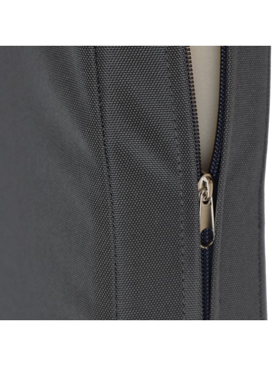 Banco mecedora Joyce con cojín de asiento 220 cm + teca, gris oscuro Banco mecedora Joyce con cojín de asiento 220 cm + teca, gris oscuro