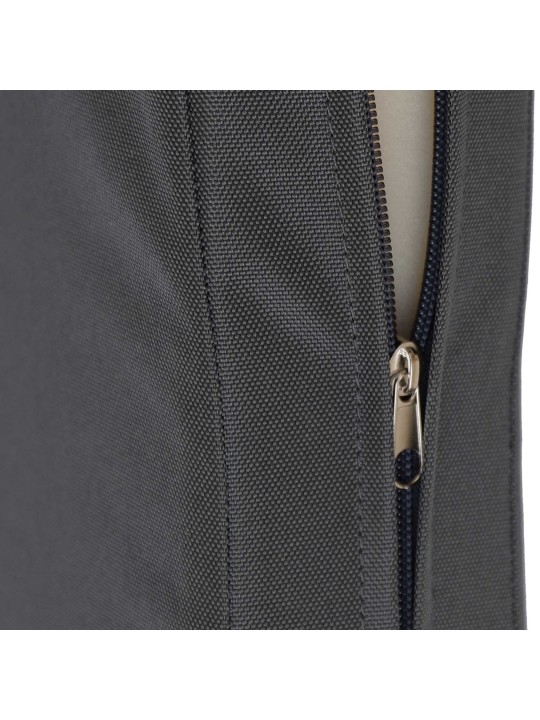 Banco de teca Jackson con cojín de asiento 120 cm + teca, gris oscuro Banco de teca Jackson con cojín de asiento 120 cm + teca, gris oscuro