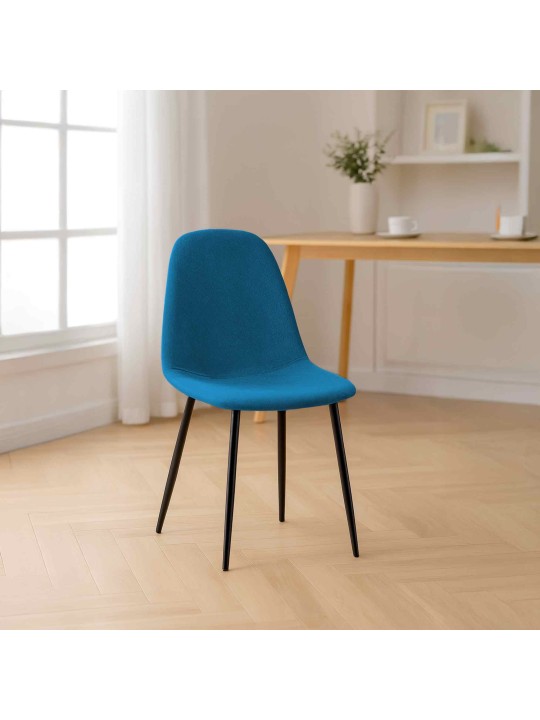 Silla de comedor tela Napier, azul