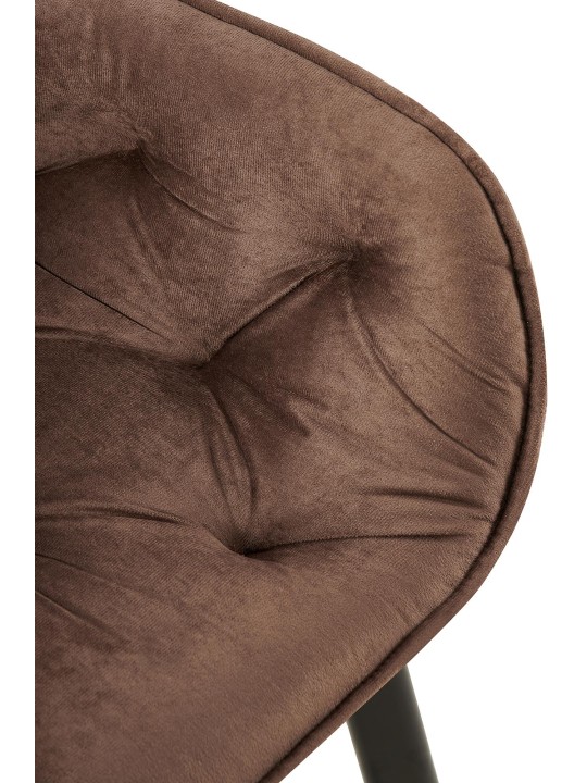 Juego de 2 sillas de comedor Antigo terciopelo, marrón