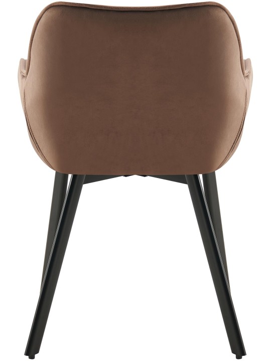 Juego de 2 sillas de comedor Antigo terciopelo, marrón