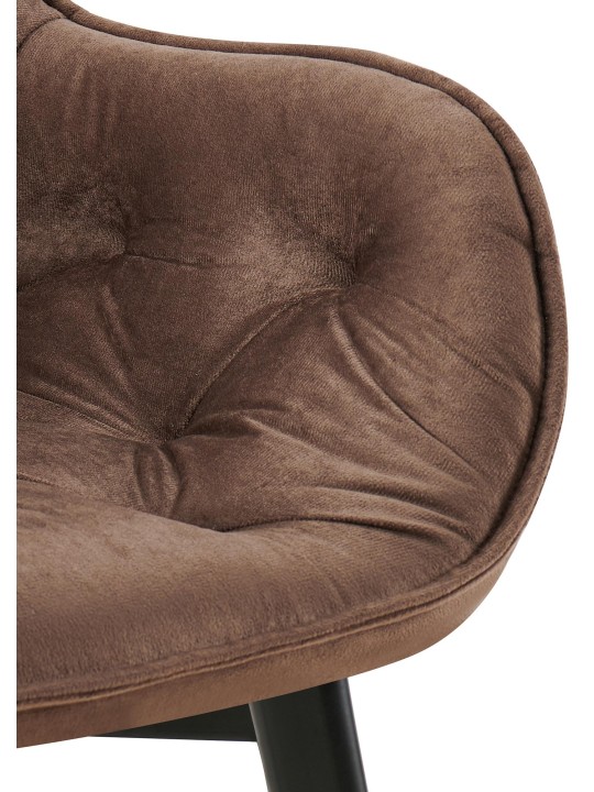 Juego de 2 sillas de comedor Antigo terciopelo, marrón