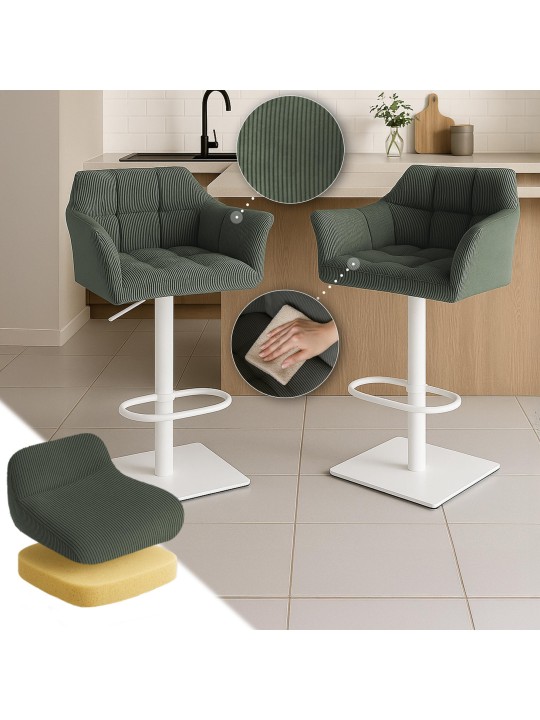 Taburete de bar Damaso W Cordón, verde
