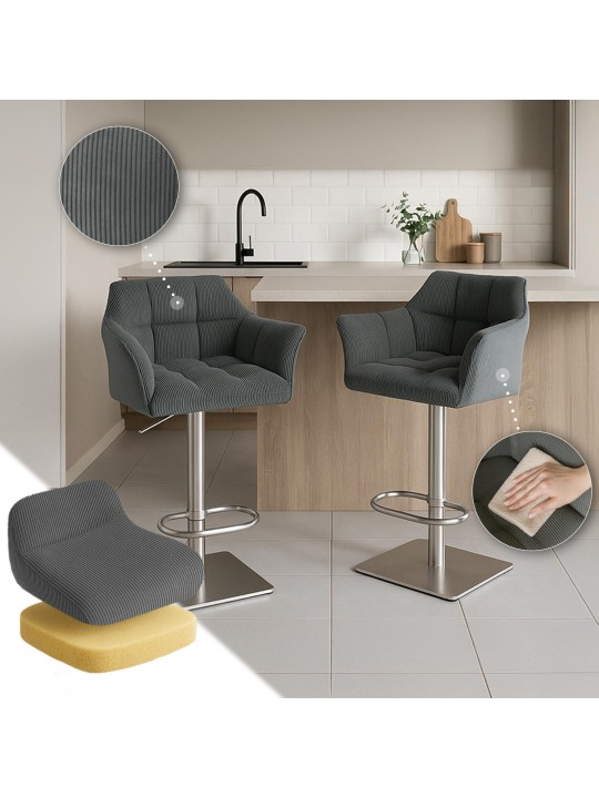 Taburete de bar Damaso E Cordón, gris