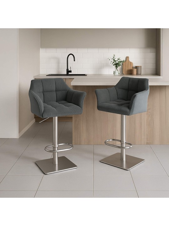 Taburete de bar Damaso E Cordón, gris