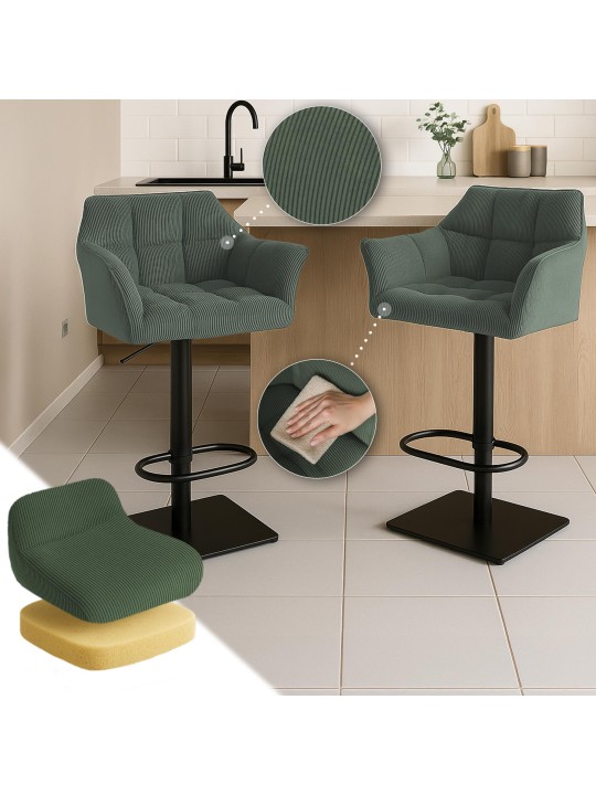 Taburete de bar Damaso B Cordón, verde