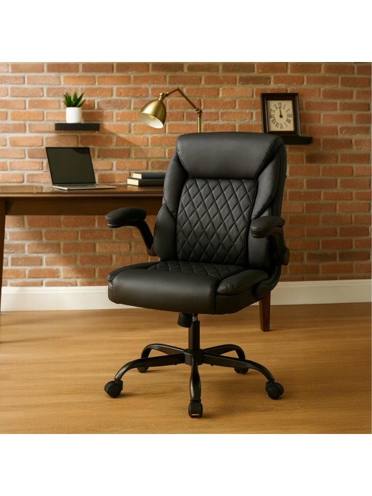 Silla de oficina Medfield piel sintética, negro