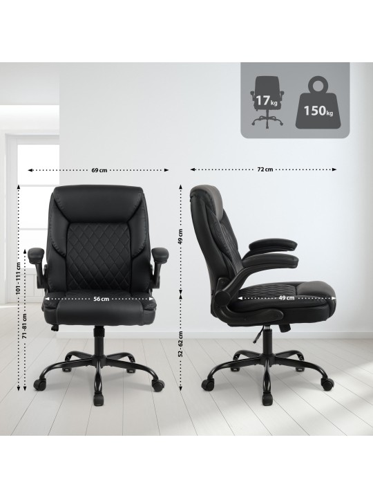 Silla de oficina Medfield piel sintética, negro