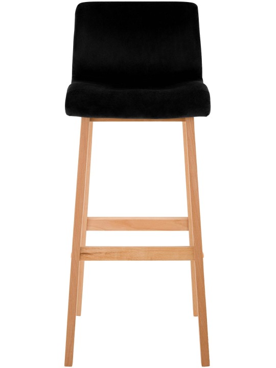Taburete de bar Hoover Velvet Natura, negro