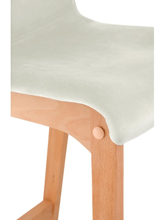 Taburete de bar Hoover Velvet Natura, crema