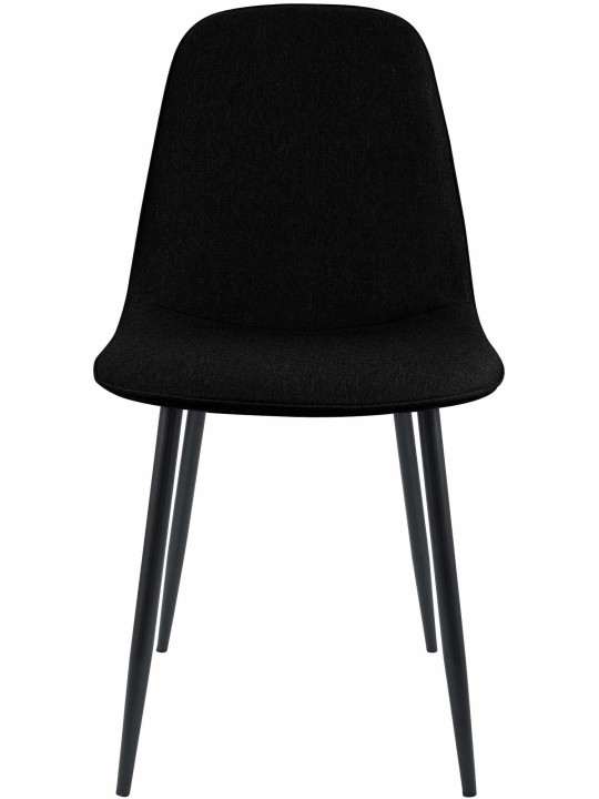 Juego de 2 sillas de comedor tela Maryam, negro