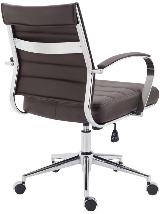 Silla de oficina Oakland polipiel, marrón