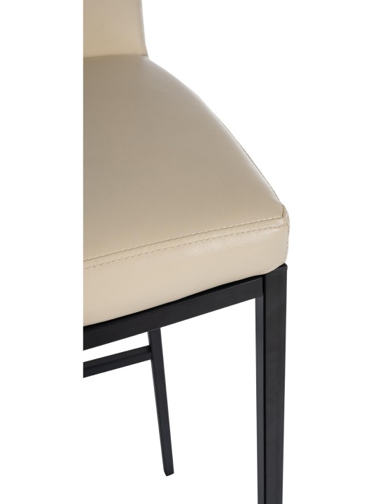 Juego de 2 taburetes de bar Freeport piel sintética B, crema