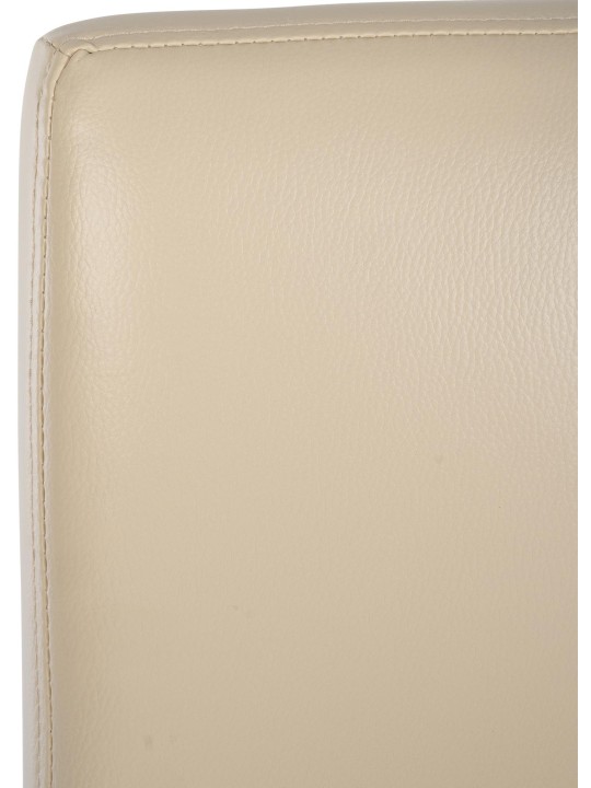 Juego de 2 taburetes de bar Freeport piel sintética B, crema