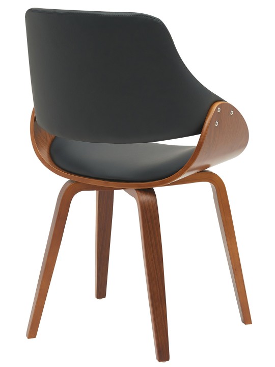 Juego de 2 sillas de comedor Vangale, nogal/negro