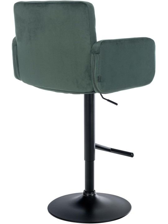 Juego de 2 taburetes de bar Los Ángeles terciopelo, verde oscuro