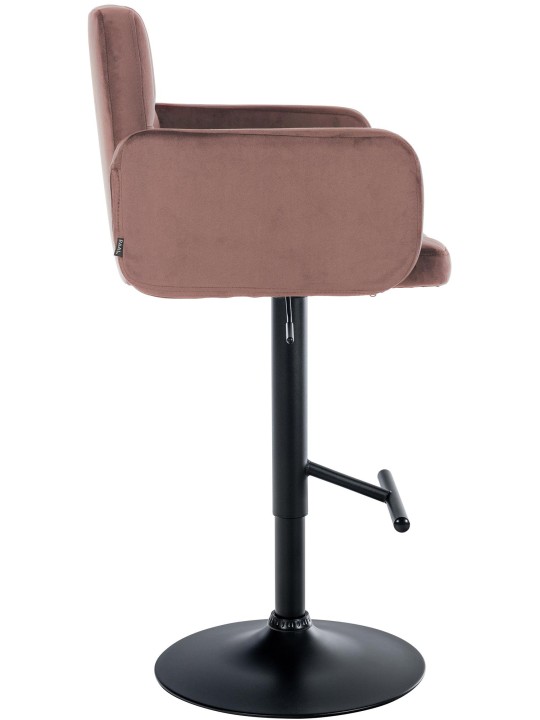 Juego de 2 taburetes de bar Los Ángeles terciopelo, marrón