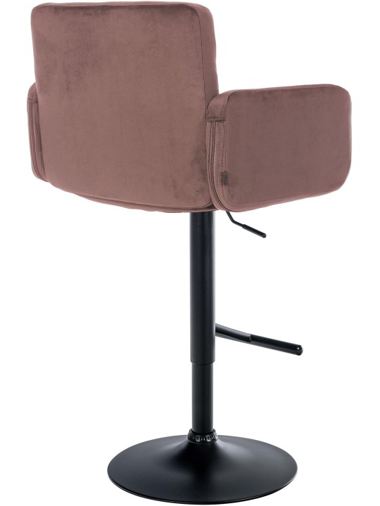 Juego de 2 taburetes de bar Los Ángeles terciopelo, marrón