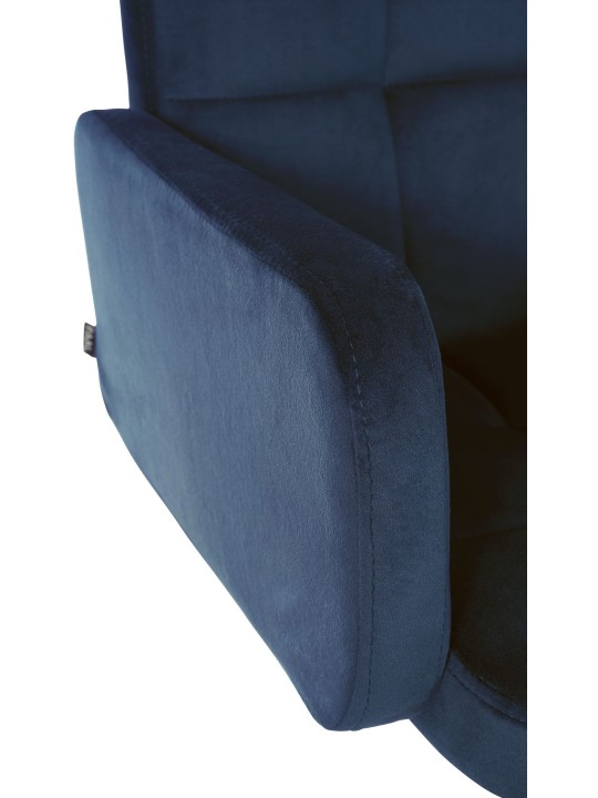 Juego de 2 taburetes de bar Los Angeles terciopelo cromado, azul