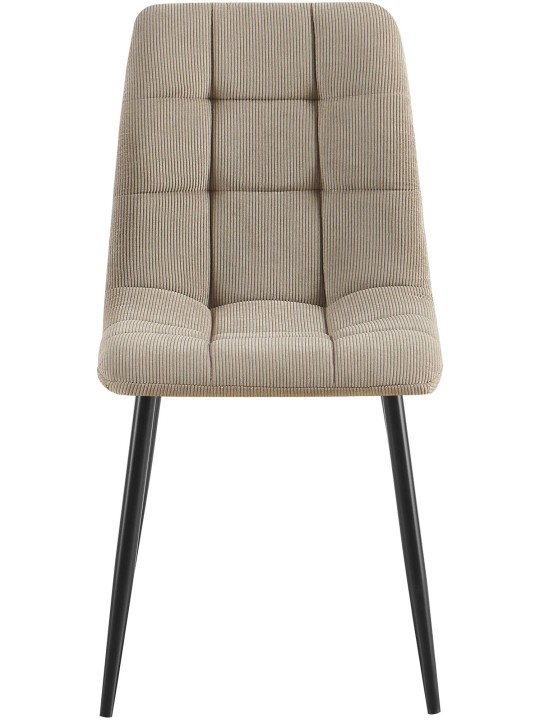 Juego de 2 sillas de comedor Antibes Cord, taupe