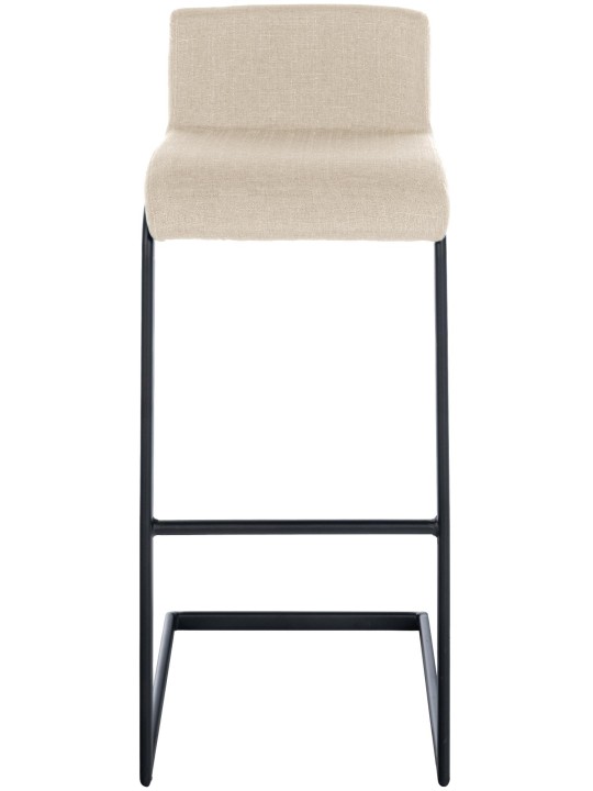 Juego de 2 taburetes de bar tela Newport B, crema