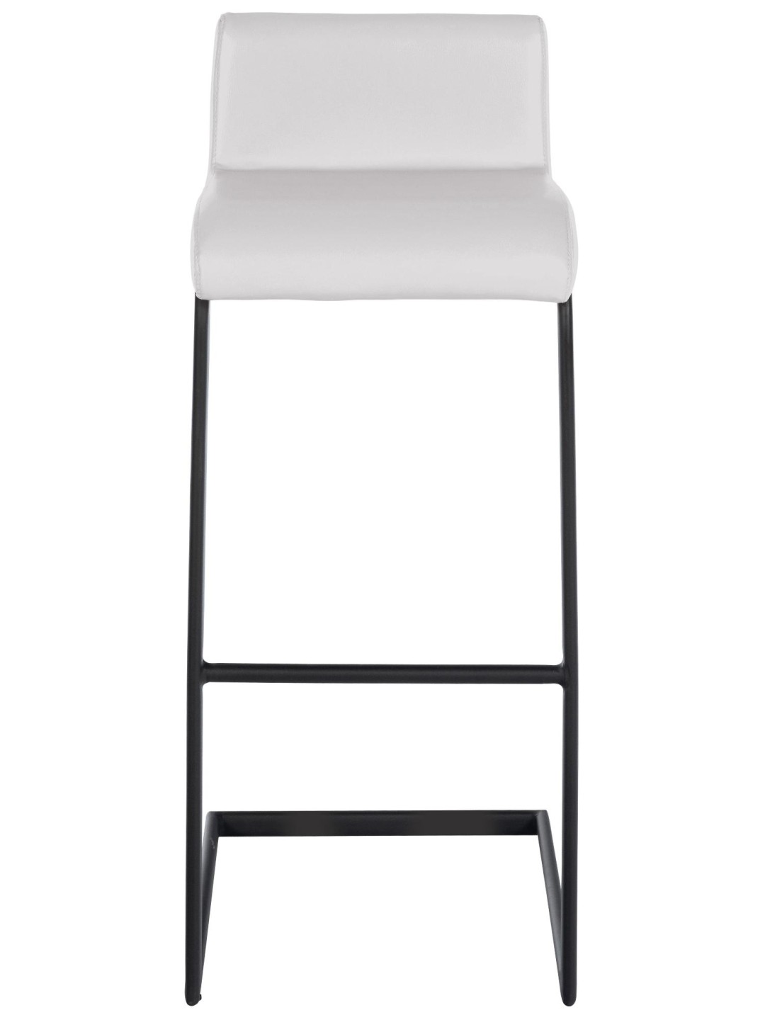 Juego de 2 taburetes de bar Newport B piel sintética, blanco