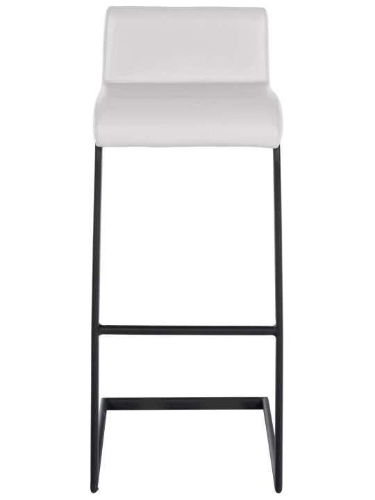 Juego de 2 taburetes de bar Newport B piel sintética, blanco