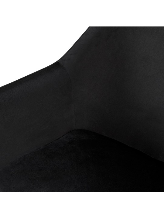 Juego de 2 sillas de comedor Luena terciopelo, negro Juego de 2 sillas de comedor Luena terciopelo, negro