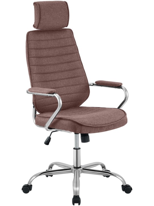 Silla de oficina Rako tela, marrón