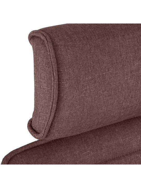 Silla de oficina Rako tela, marrón