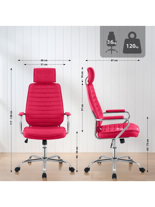 Silla de oficina Rako tela, rojo