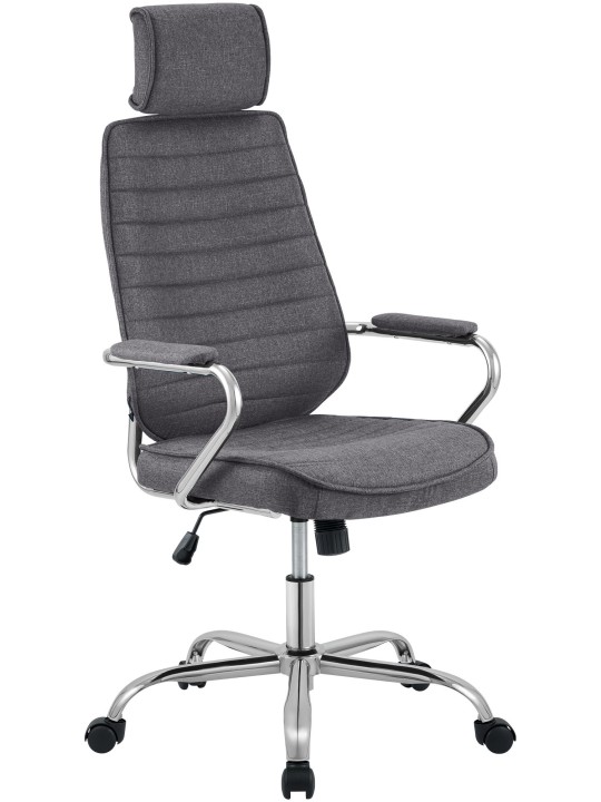 Silla de oficina Rako tela, gris oscuro