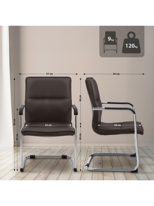 Silla de visita Seattle, marrón