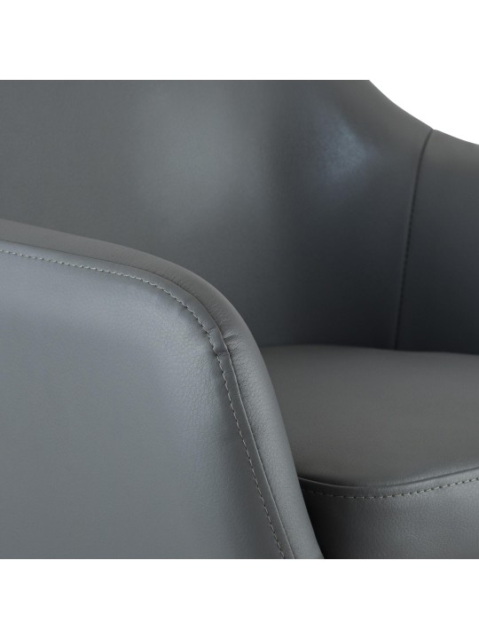 Taburete de bar Grant piel sintética, gris Taburete de bar Grant piel sintética, gris