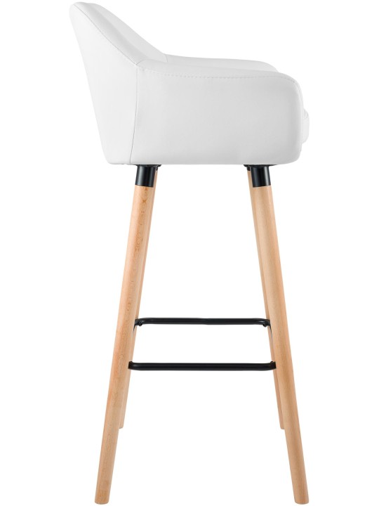 Taburete de bar Grant piel sintética, blanco Taburete de bar Grant piel sintética, blanco