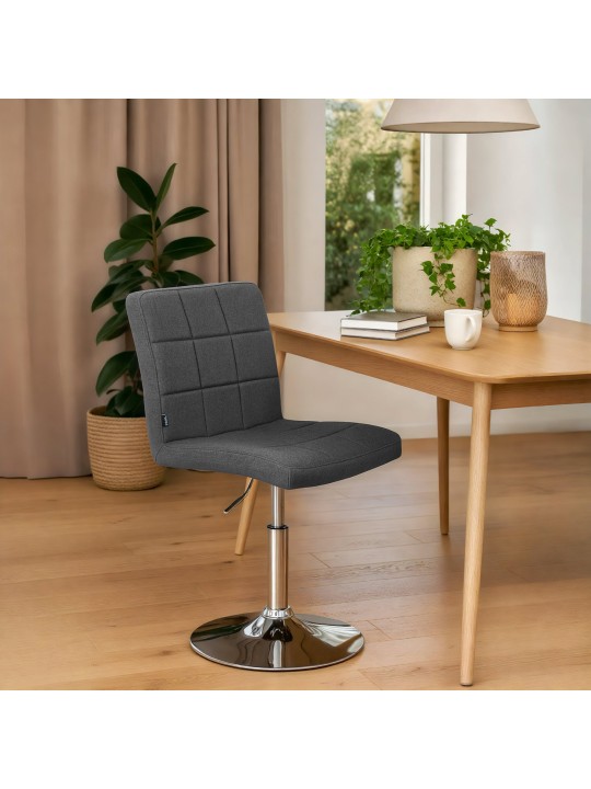 Silla Ricky tela, gris oscuro