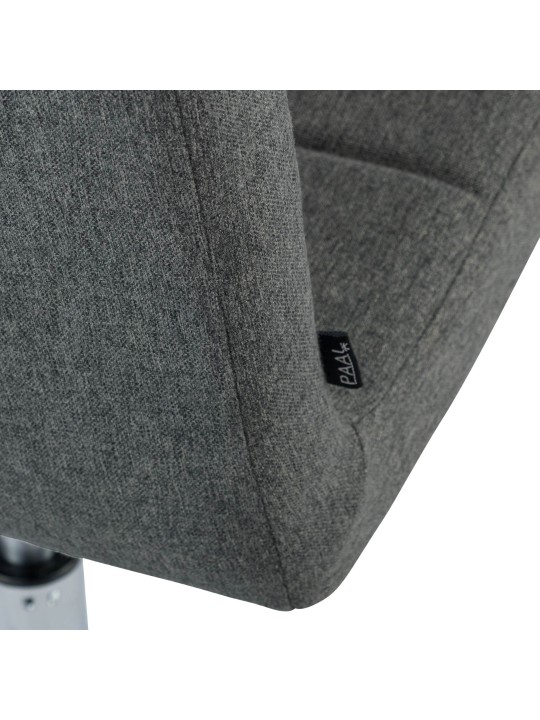 Silla Ricky tela, gris oscuro