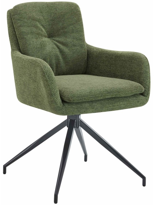Silla de comedor tela Pickett, verde