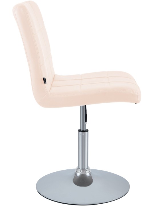 Silla Ricky símil piel, crema