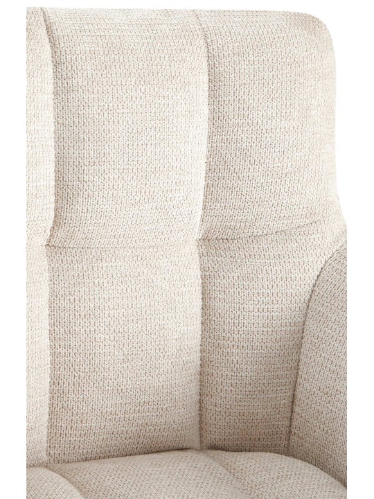 Silla de comedor Jonah tela, crema